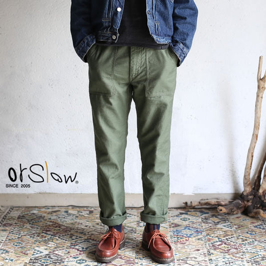 orSlow US ARMY SLIM FIT FATIGUE PANTS (green)
