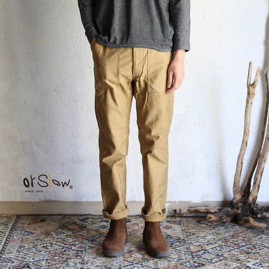 orSlow US ARMY SLIM FIT FATIGUE PANTS (khaki)