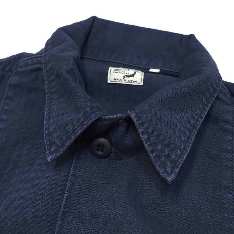 orSlow 4POCKET US ARMY SHIRTS JACKET GREEN USED WASH Navy