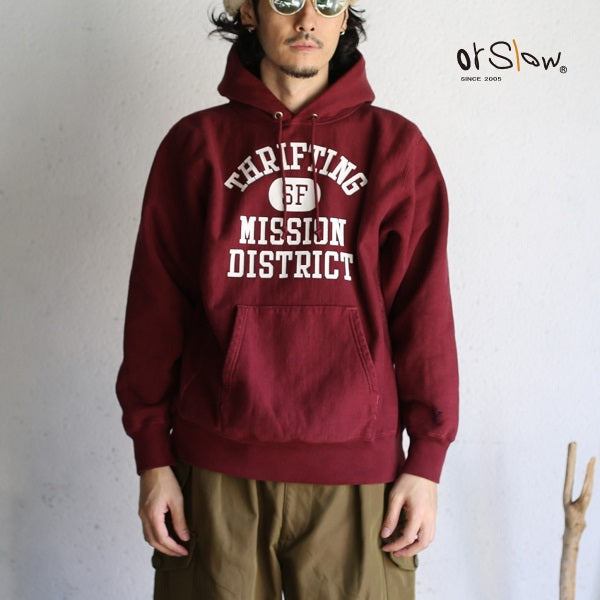 orSlow SF HOODIE SWEAT (Burgundy)