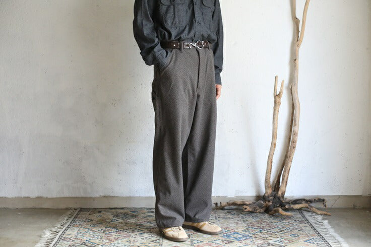 orSlow DAD'S FIT PAINTER PANTS BROWN HOUNDSTOOTH