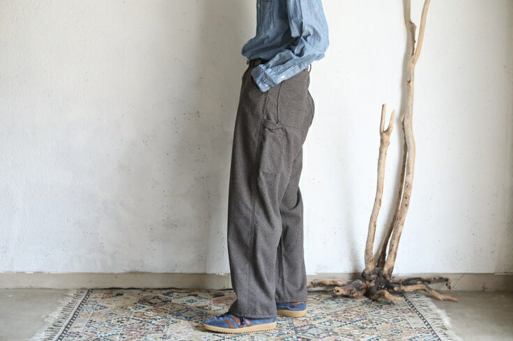 orSlow DAD'S FIT PAINTER PANTS BROWN HOUNDSTOOTH