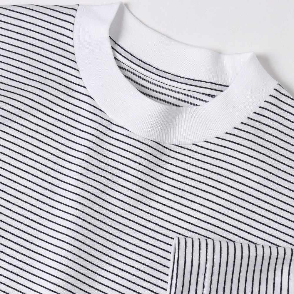 is-ness BALLOON BORDER SHORT SLEEVE T-SHIRT