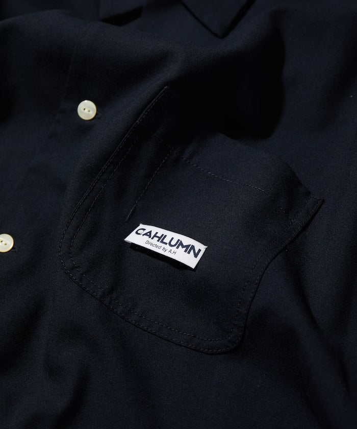 CAHLUMN Saxony Chain Stitch Open Collar Shirt