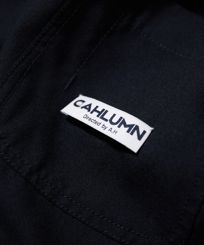 CAHLUMN Saxony Chain Stitch Open Collar Shirt