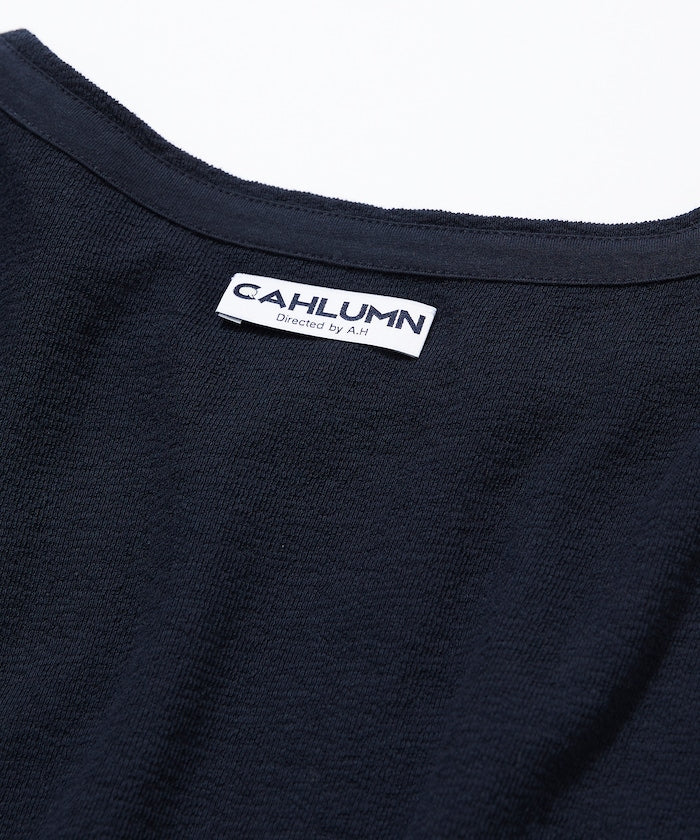 CAHLUMN Boat Neck French Terry T-Shirt