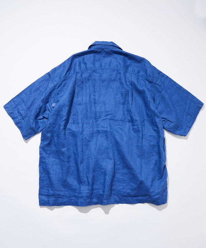 CAHLUMN Linen Open Collar Shirt