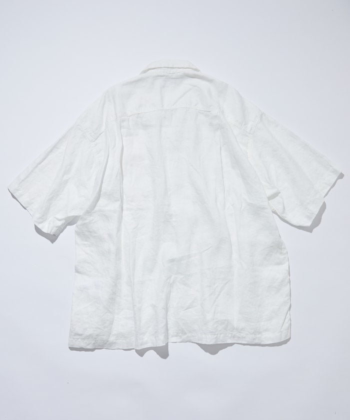 CAHLUMN Linen Open Collar Shirt
