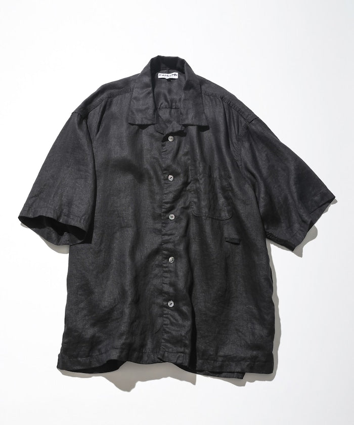 CAHLUMN Linen Open Collar Shirt