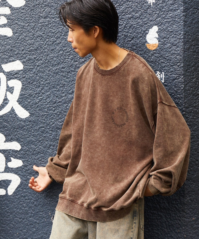 紫金飯店×FREAK'S STORE Exclusive Pigment Back Print Crew Neck Sweatshirt
