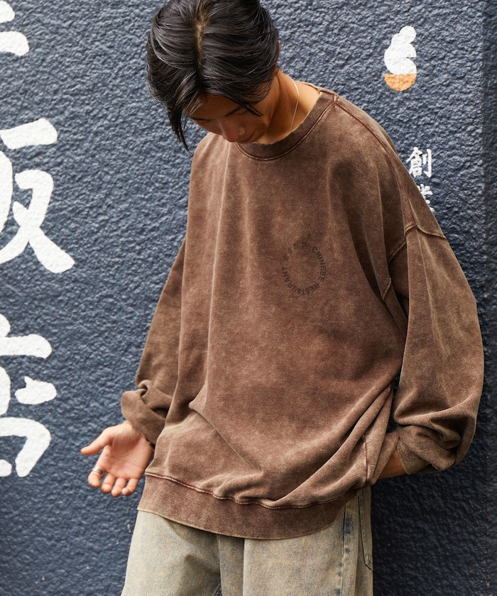 紫金飯店×FREAK'S STORE Exclusive Pigment Back Print Crew Neck Sweatshirt