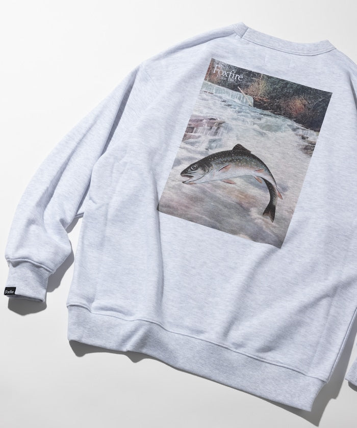 Foxfire Custom Foxfire Catalogue Trout Back Print Crew Neck Sweatshirt
