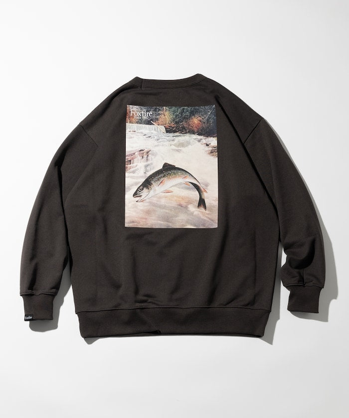 Foxfire Custom Foxfire Catalogue Trout Back Print Crew Neck Sweatshirt