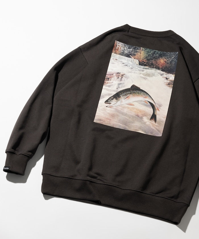 Foxfire Custom Foxfire Catalogue Trout Back Print Crew Neck Sweatshirt