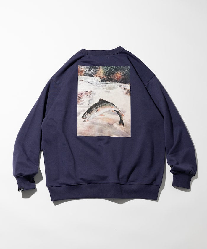 Foxfire Custom Foxfire Catalogue Trout Back Print Crew Neck Sweatshirt