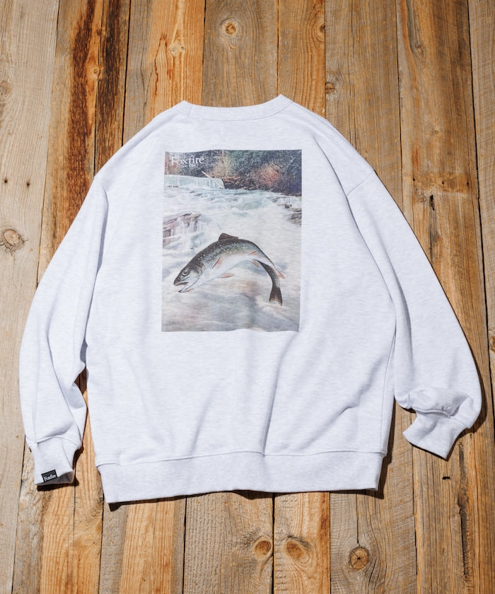 Foxfire Custom Foxfire Catalogue Trout Back Print Crew Neck Sweatshirt