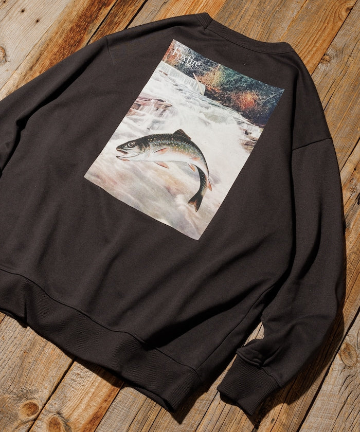 Foxfire Custom Foxfire Catalogue Trout Back Print Crew Neck Sweatshirt