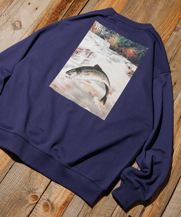 Foxfire Custom Foxfire Catalogue Trout Back Print Crew Neck Sweatshirt