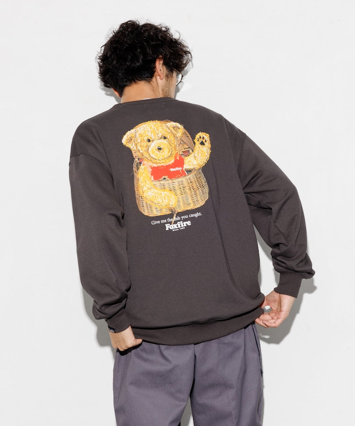 Foxfire Custom Foxfire Bear Back Print Crew Neck Sweatshirt
