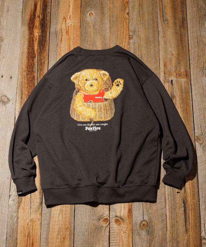 Foxfire Custom Foxfire Bear Back Print Crew Neck Sweatshirt