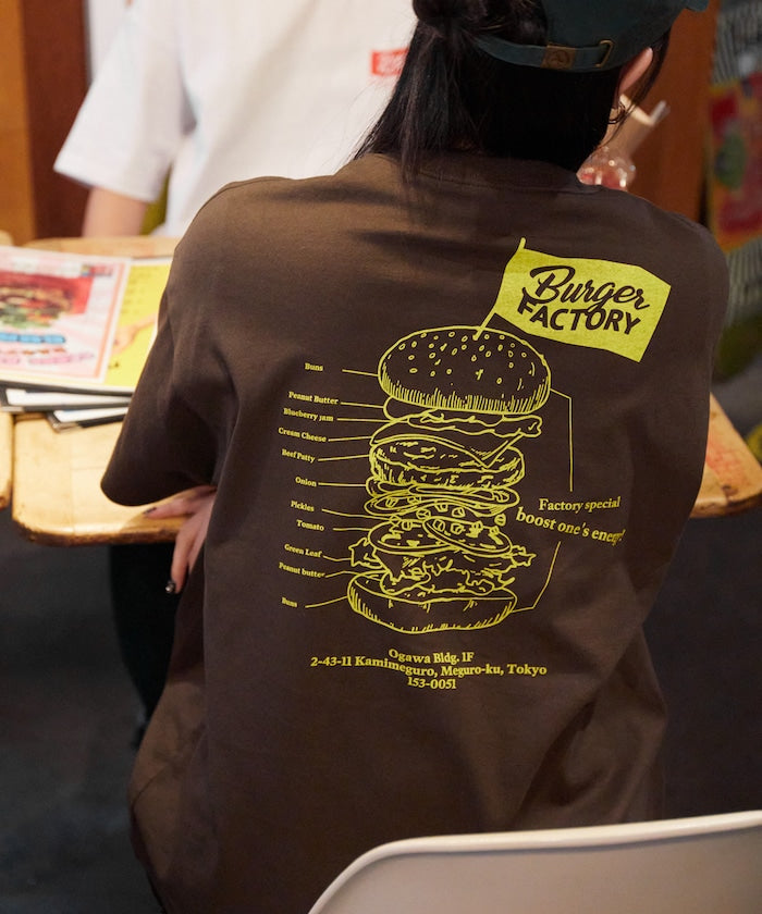 Burger Factory x FREAK'S STORE Burger Factory Special Big Silhouette Back Print Crew Neck T-shirt