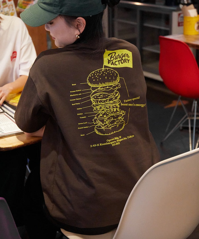 Burger Factory x FREAK'S STORE Burger Factory Special Big Silhouette Back Print Crew Neck T-shirt
