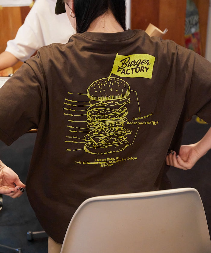 Burger Factory x FREAK'S STORE Burger Factory Special Big Silhouette Back Print Crew Neck T-shirt