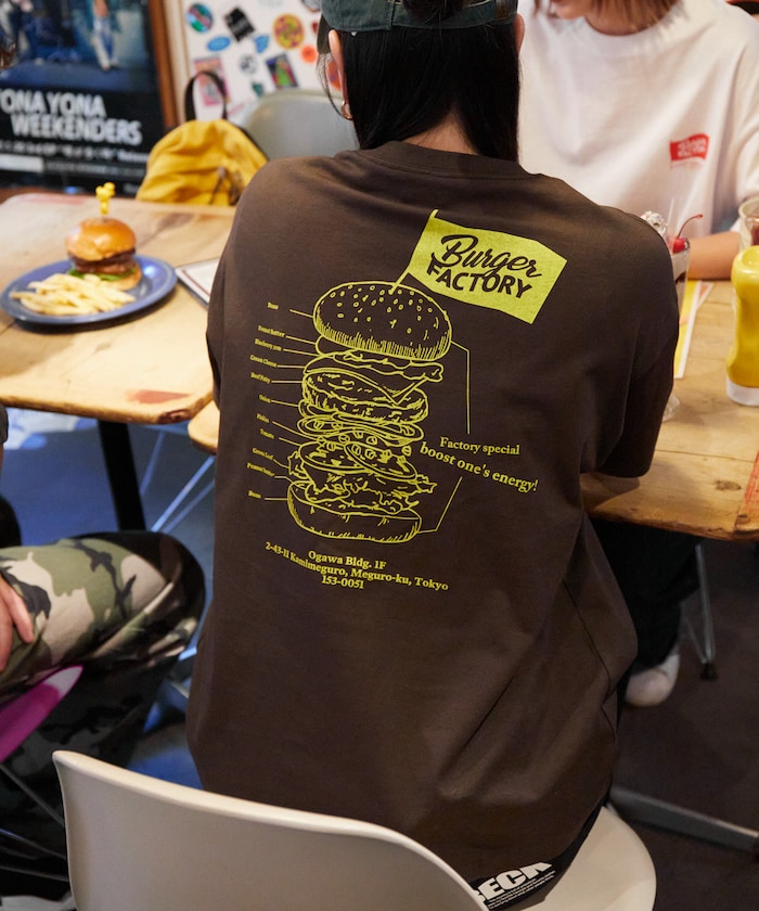 Burger Factory x FREAK'S STORE Burger Factory Special Big Silhouette Back Print Crew Neck T-shirt