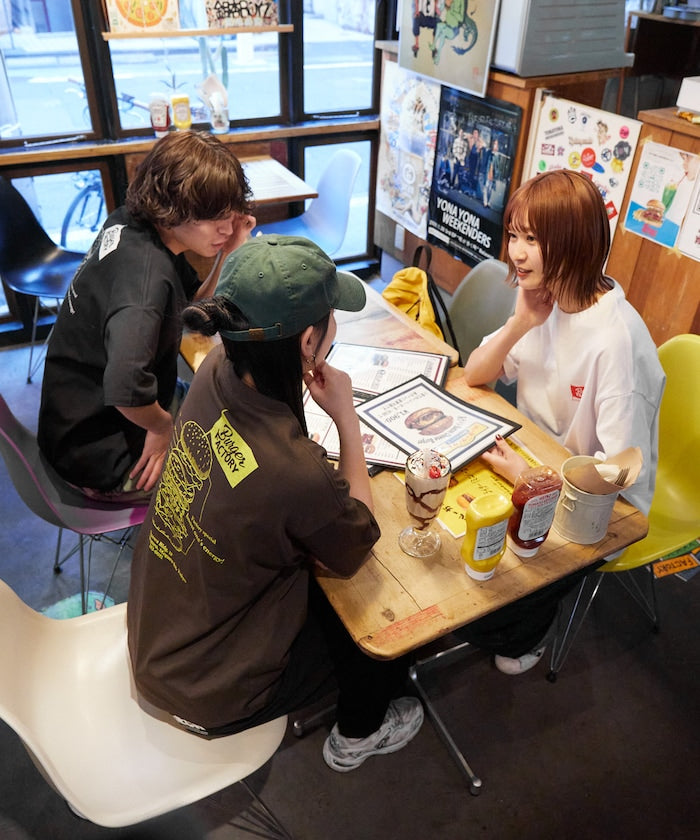 Burger Factory x FREAK'S STORE Burger Factory Special Big Silhouette Back Print Crew Neck T-shirt