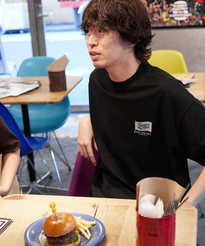 Burger Factory x FREAK'S STORE Burger Factory Special Big Silhouette Back Print Crew Neck T-shirt