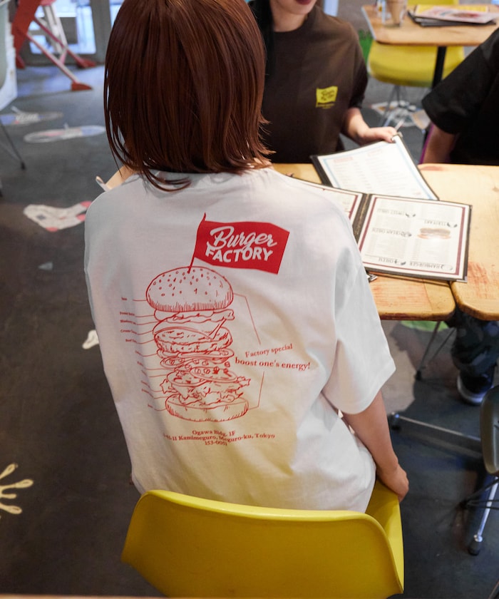 Burger Factory x FREAK'S STORE Burger Factory Special Big Silhouette Back Print Crew Neck T-shirt