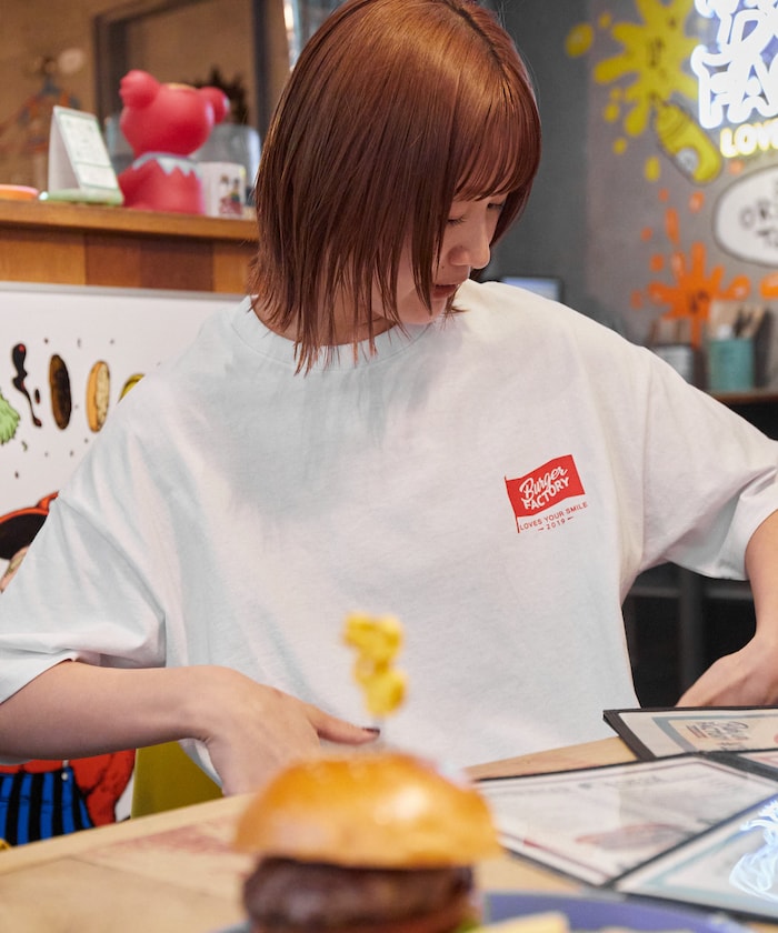 Burger Factory x FREAK'S STORE Burger Factory Special Big Silhouette Back Print Crew Neck T-shirt