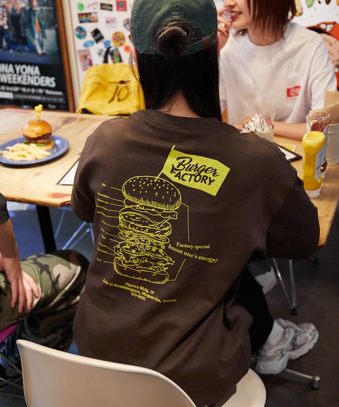 Burger Factory x FREAK'S STORE Burger Factory Special Big Silhouette Back Print Crew Neck T-shirt