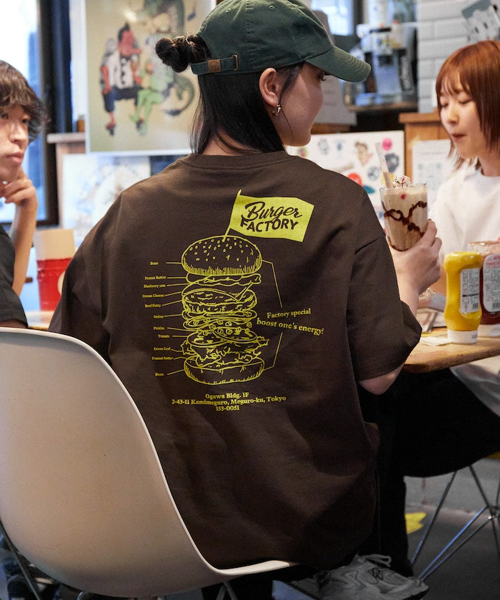 Burger Factory x FREAK'S STORE Burger Factory Special Big Silhouette Back Print Crew Neck T-shirt
