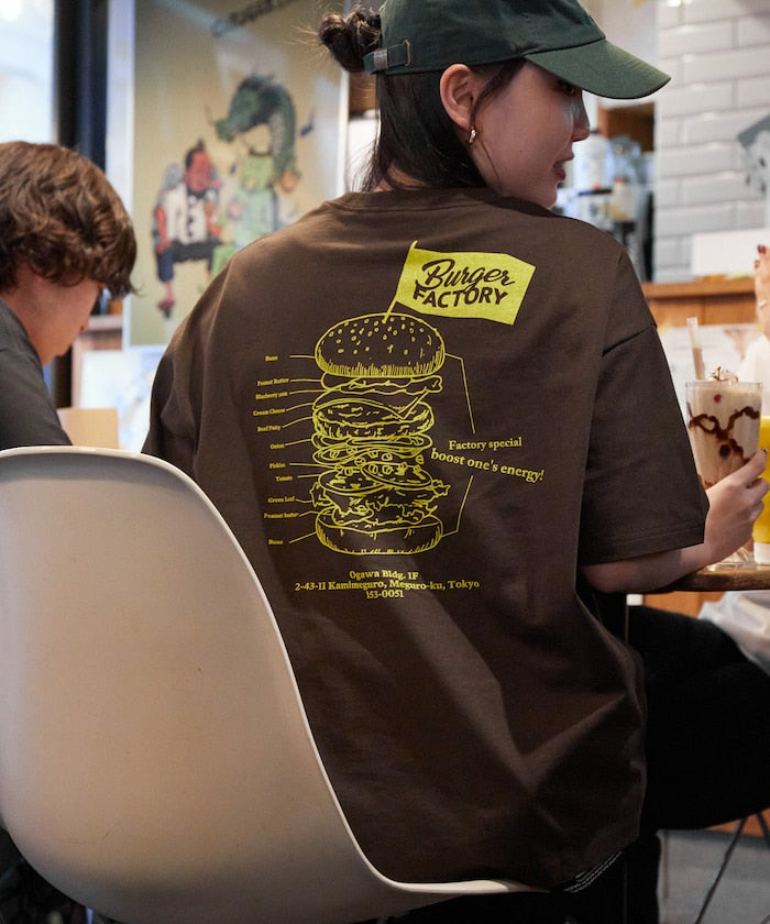 Burger Factory x FREAK'S STORE Burger Factory Special Big Silhouette Back Print Crew Neck T-shirt