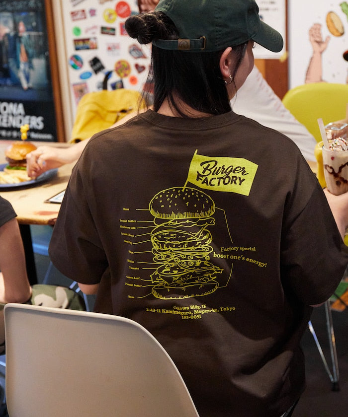 Burger Factory x FREAK'S STORE Burger Factory Special Big Silhouette Back Print Crew Neck T-shirt