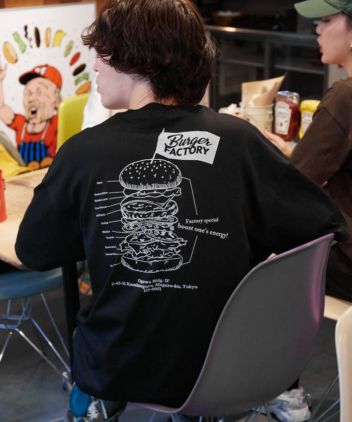 Burger Factory x FREAK'S STORE Burger Factory Special Big Silhouette Back Print Crew Neck T-shirt