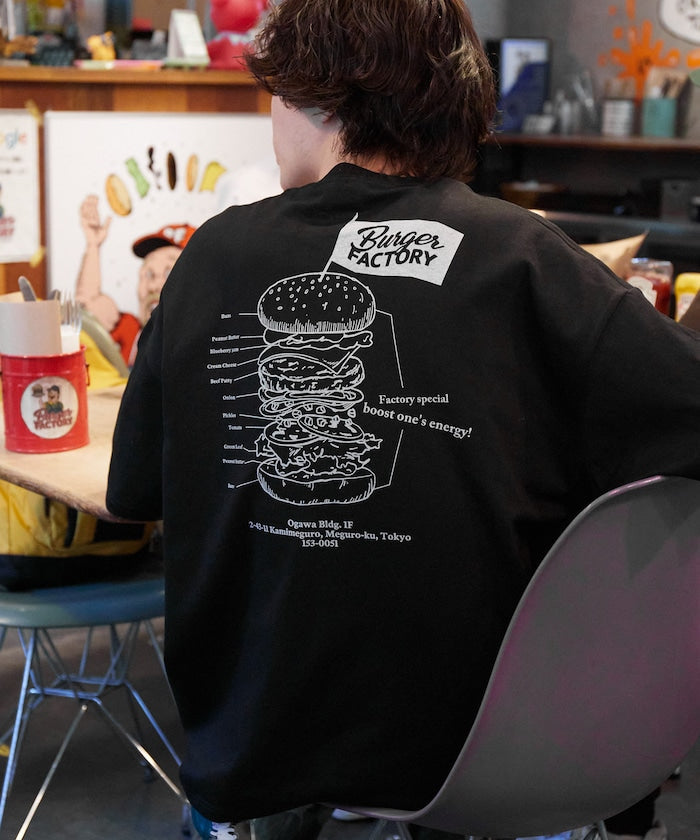 Burger Factory x FREAK'S STORE Burger Factory Special Big Silhouette Back Print Crew Neck T-shirt