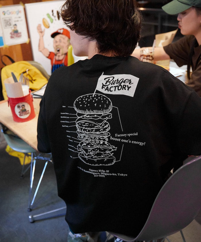 Burger Factory x FREAK'S STORE Burger Factory Special Big Silhouette Back Print Crew Neck T-shirt