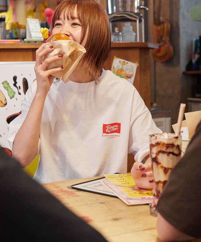 Burger Factory x FREAK'S STORE Burger Factory Special Big Silhouette Back Print Crew Neck T-shirt