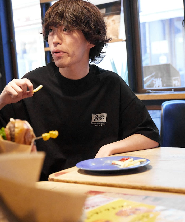Burger Factory x FREAK'S STORE Burger Factory Special Big Silhouette Back Print Crew Neck T-shirt
