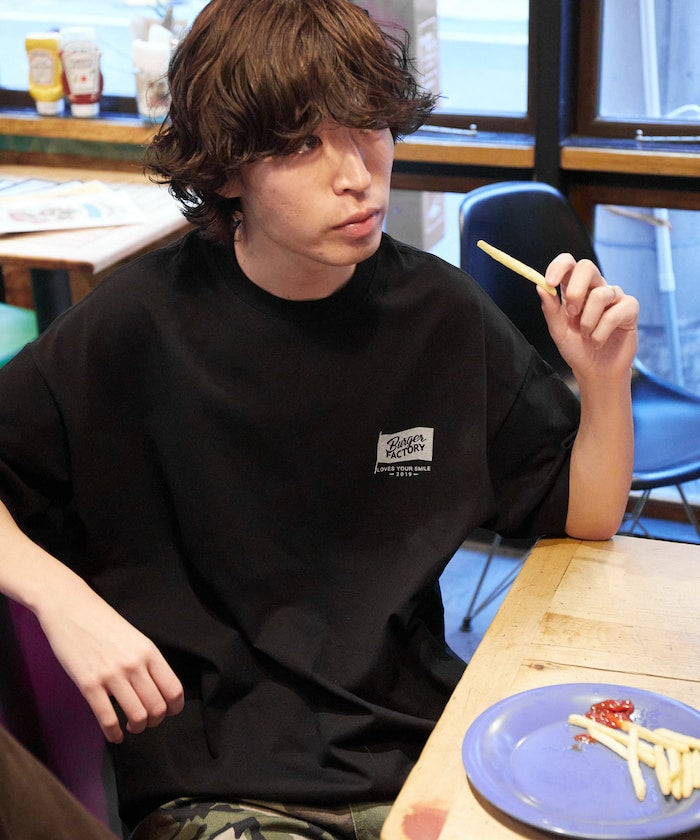 Burger Factory x FREAK'S STORE Burger Factory Special Big Silhouette Back Print Crew Neck T-shirt