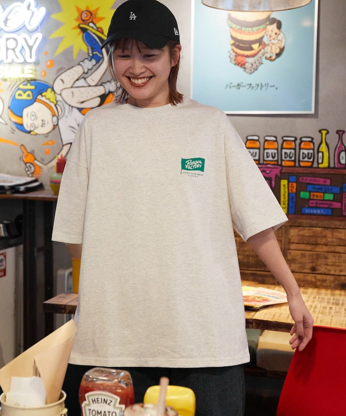 Burger Factory x FREAK'S STORE Burger Factory Special Big Silhouette Back Print Crew Neck T-shirt