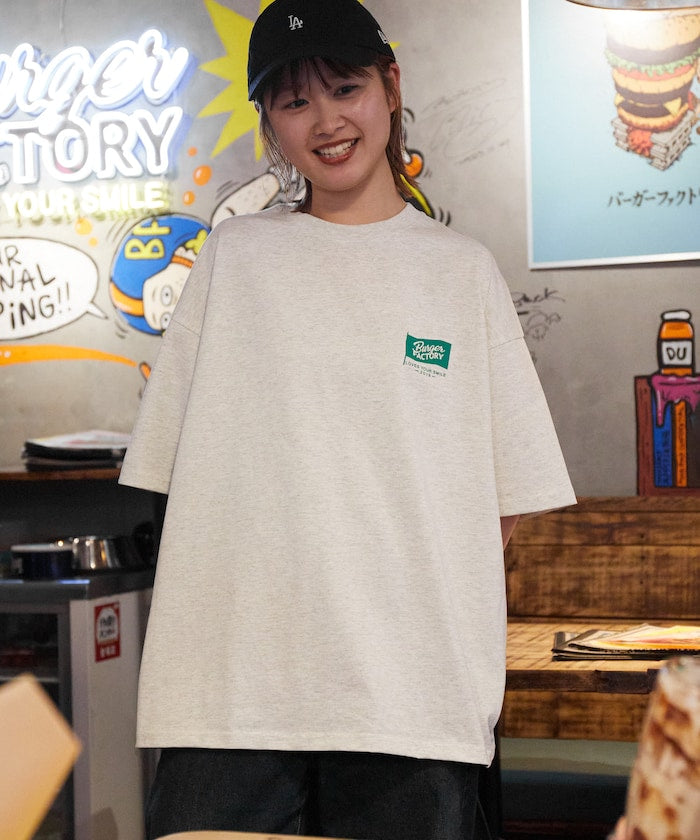 Burger Factory x FREAK'S STORE Burger Factory Special Big Silhouette Back Print Crew Neck T-shirt