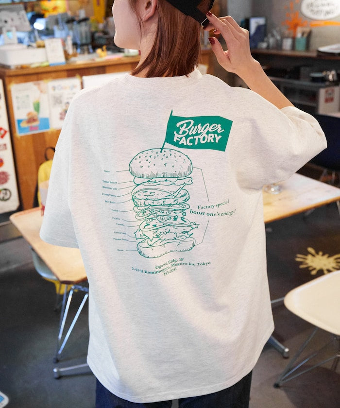 Burger Factory x FREAK'S STORE Burger Factory Special Big Silhouette Back Print Crew Neck T-shirt