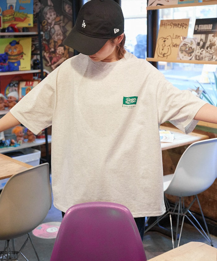 Burger Factory x FREAK'S STORE Burger Factory Special Big Silhouette Back Print Crew Neck T-shirt