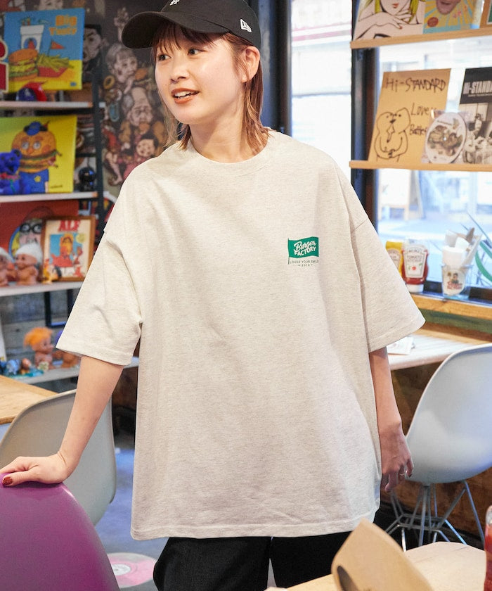 Burger Factory x FREAK'S STORE Burger Factory Special Big Silhouette Back Print Crew Neck T-shirt