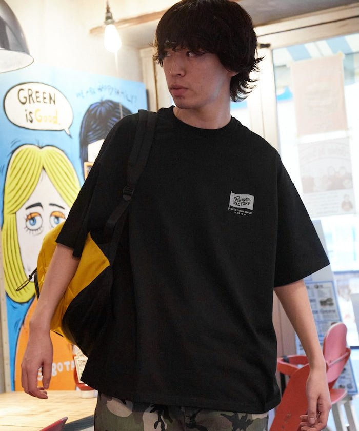 Burger Factory x FREAK'S STORE Burger Factory Special Big Silhouette Back Print Crew Neck T-shirt
