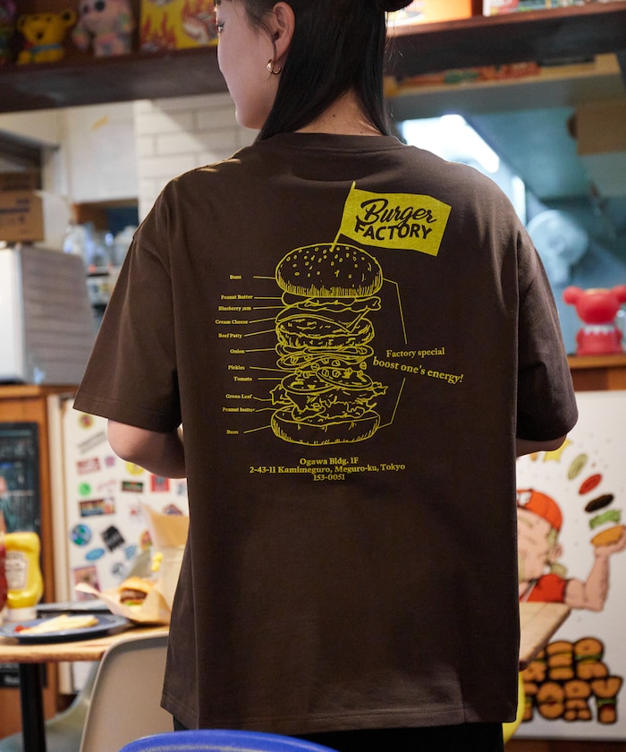 Burger Factory x FREAK'S STORE Burger Factory Special Big Silhouette Back Print Crew Neck T-shirt