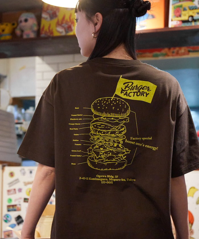 Burger Factory x FREAK'S STORE Burger Factory Special Big Silhouette Back Print Crew Neck T-shirt
